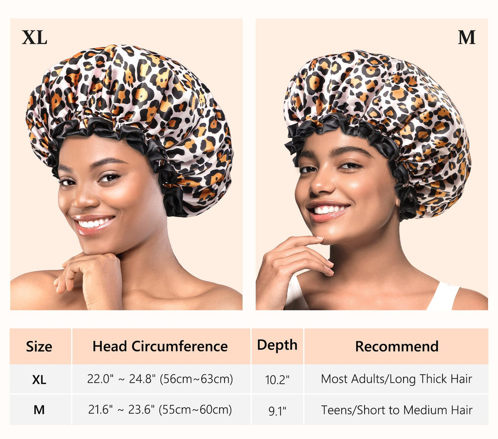 Bonnet mikimini ajustement M et XL pour cheveux longs et têtes volumineuses.