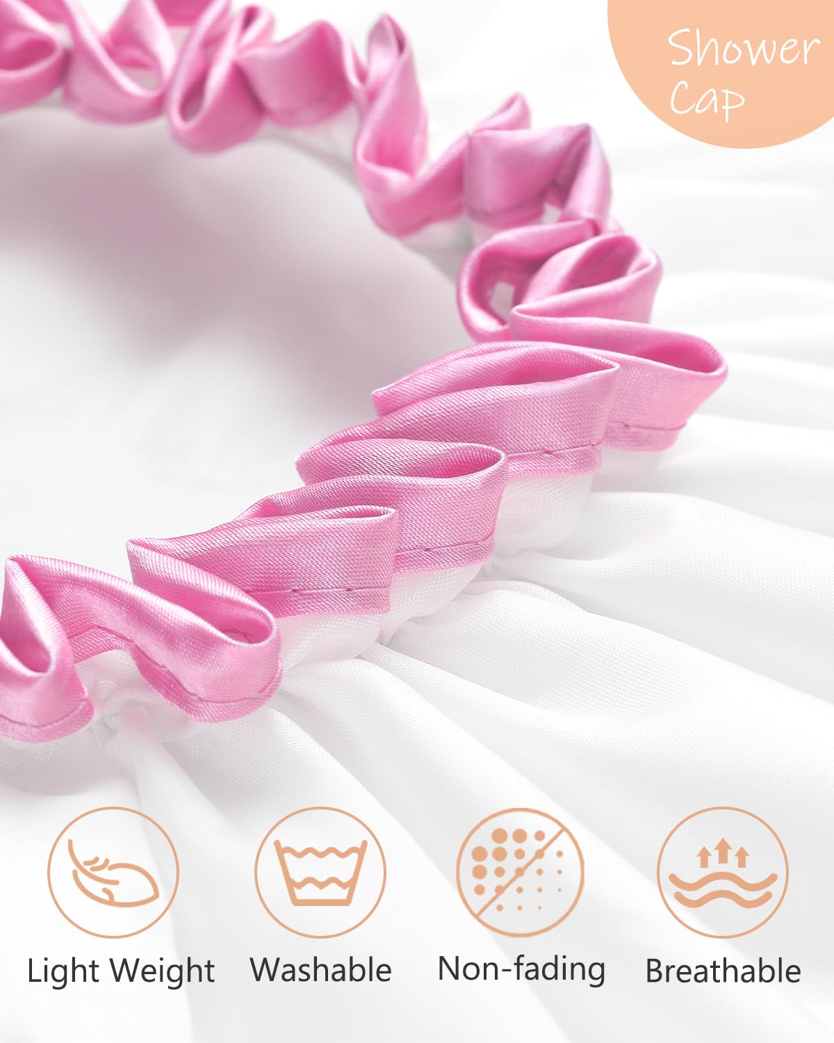 mikimini bonnet-douche blanc xl confort etanche: utilisé pendant la baignoire, choix durable.