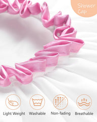 mikimini bonnet-douche blanc xl confort etanche: utilisé pendant la baignoire, choix durable.