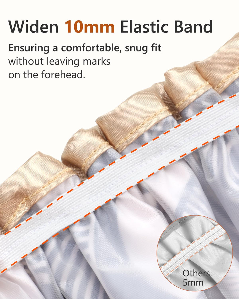 Bonnet mikimini double couche imperméable pour empêcher les éclaboussures.