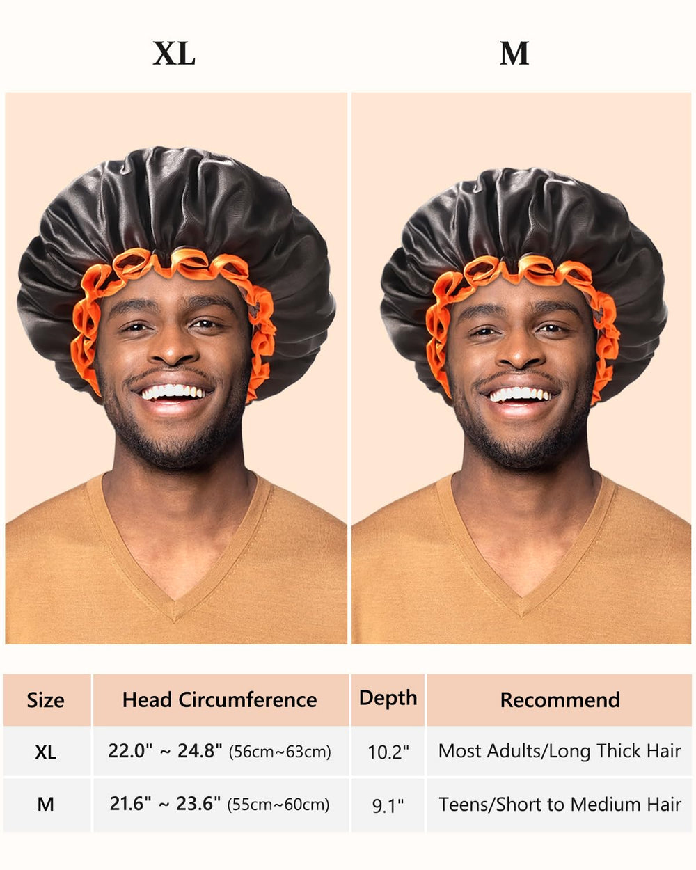 mikimini bonnet noir double couche étanche protège les cheveux contre l'eau.