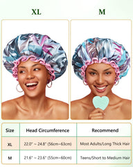 mikimini cap-douche tropique-02: design tropical et léger qui garde les cheveux au sec.
