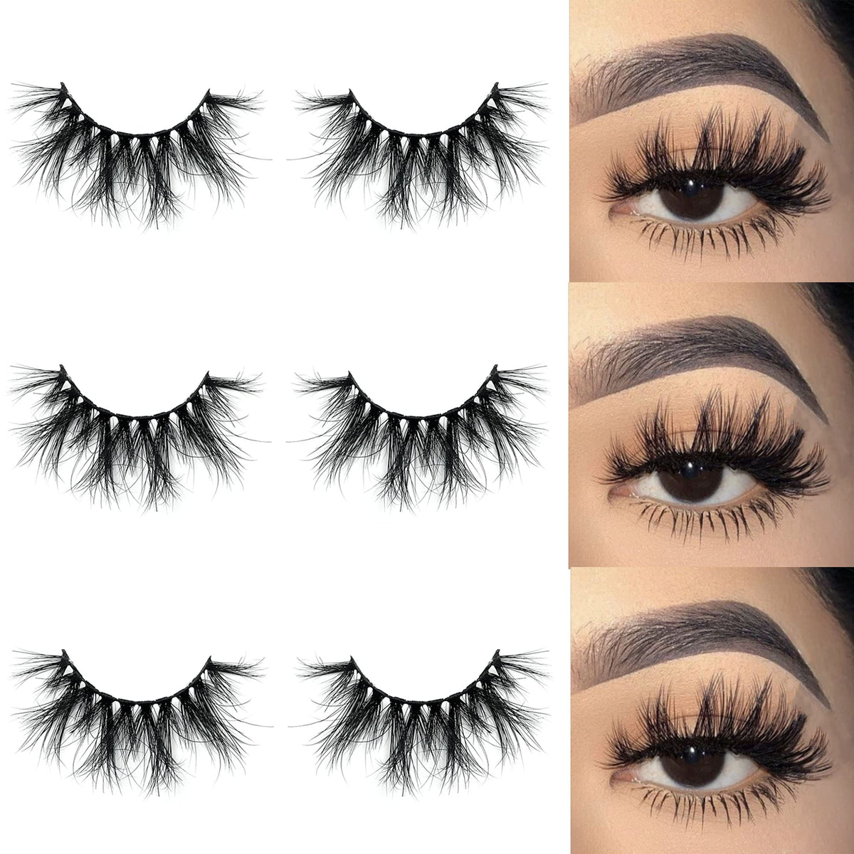 Cils Mikiwi 5D dramatiques, poids plume pour un regard intense.