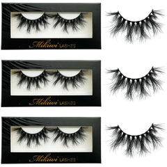 Cils Mikiwi 5D, longueur 20–22 mm pour un effet allongé.