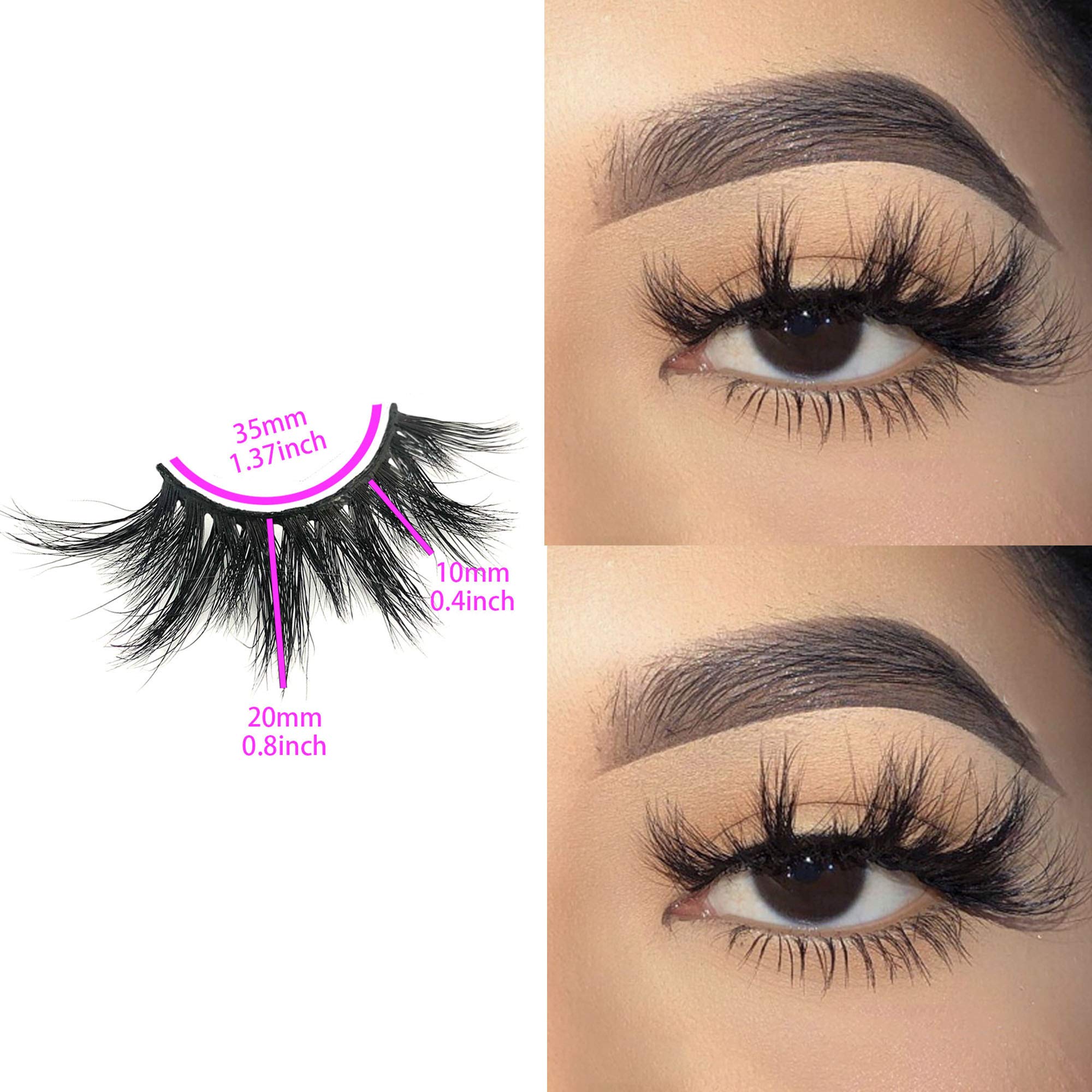 Mikiwi cils mink 3D D384-3 regard soirée intense et naturel.