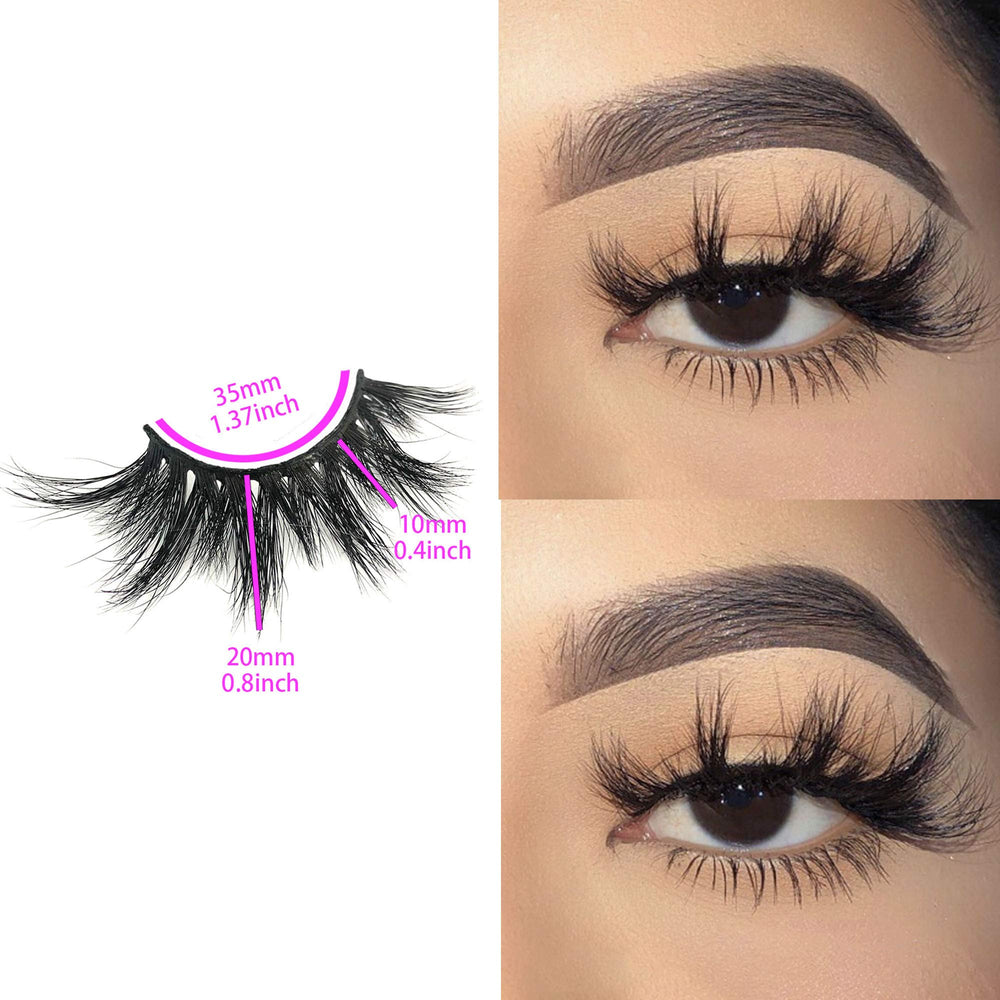 Mikiwi cils mink 3D D384-3 regard soirée intense et naturel.