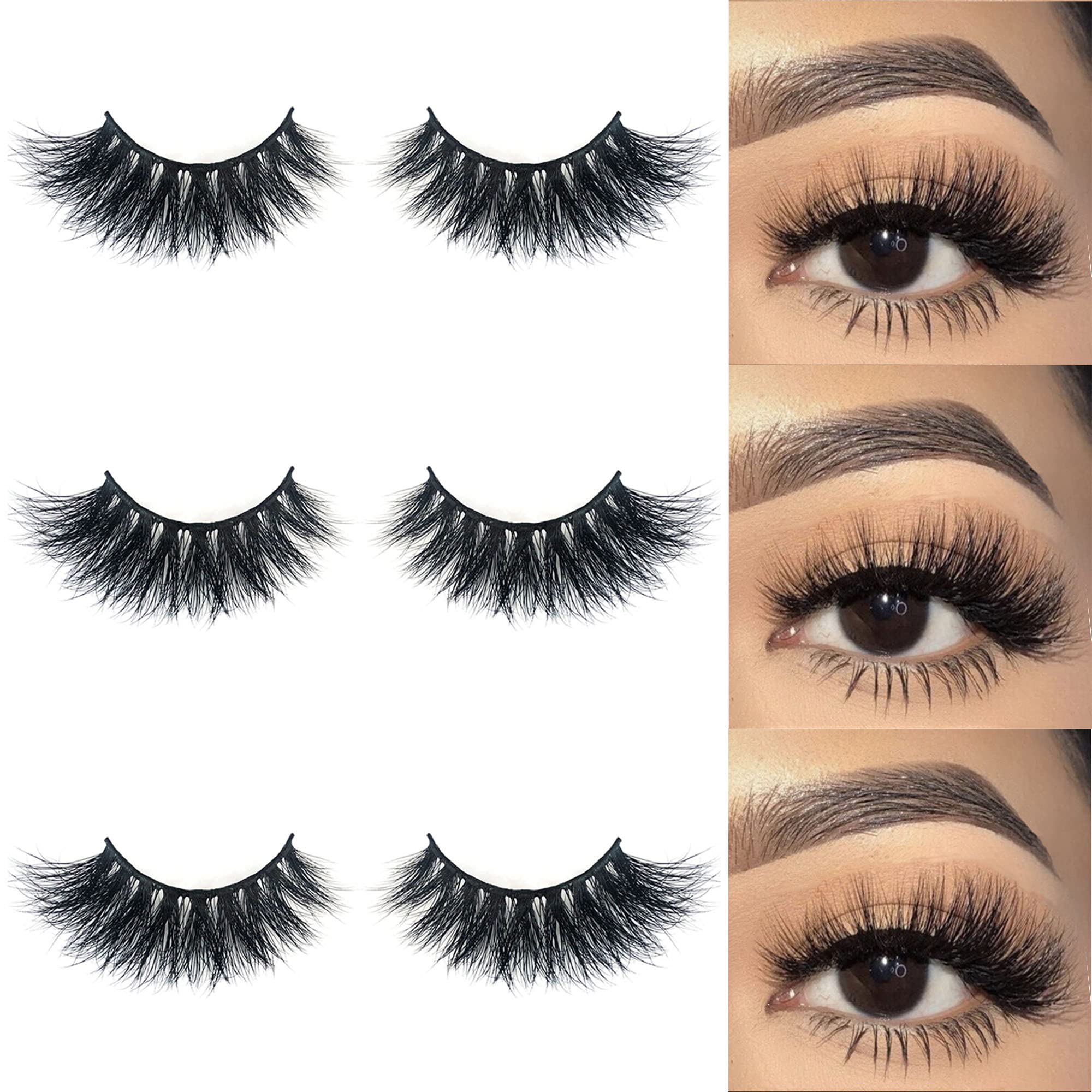 Cils vison Mikiwi D327, look dramatique durable pour soirées.