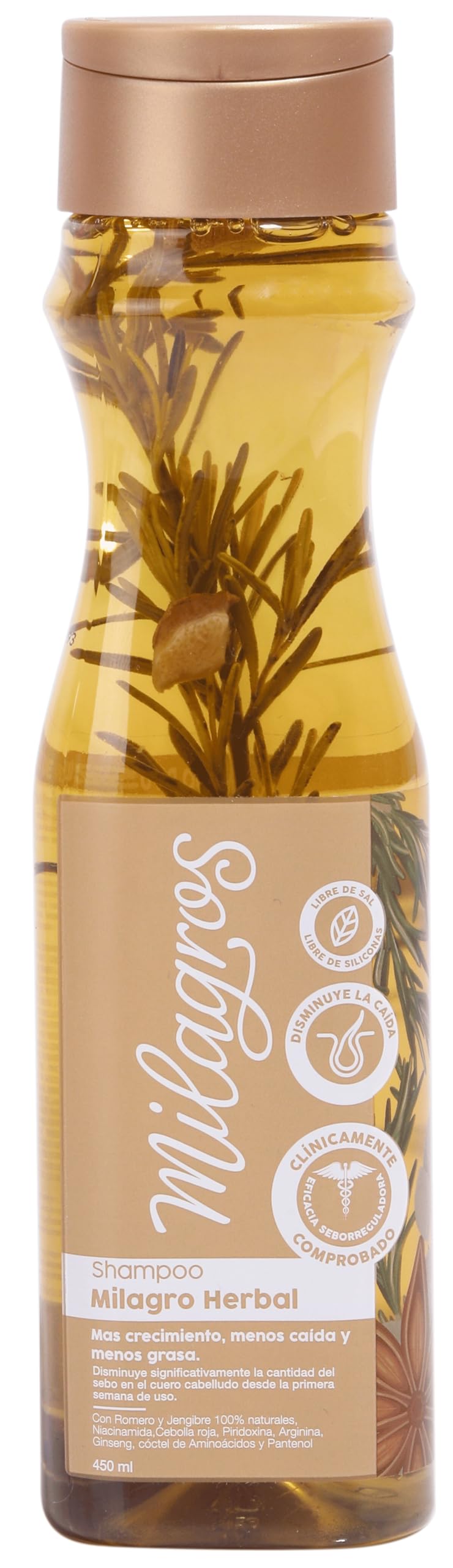 Shampoing Milagros Romero – bouteille élégante prête à revitaliser les cheveux