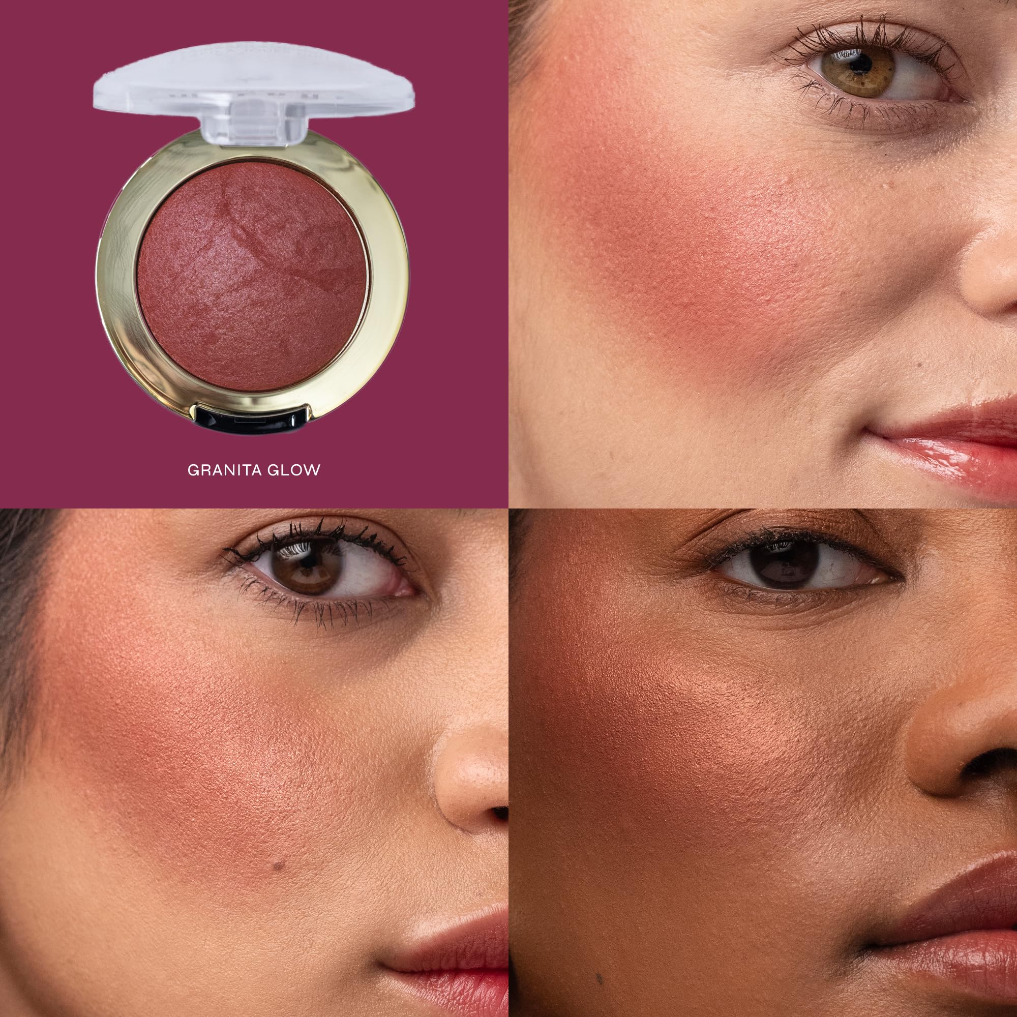 Échantillon pigmenté Milani Granita Glow, couleur riche et modulable sur la peau