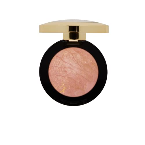 Texture nacrée du Milani Baked Blush Berry Amore prête à illuminer les pommettes.