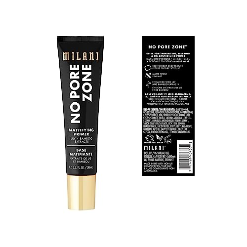 Milani No Pore Zone – Texture mate pour fini sans brillance durable.