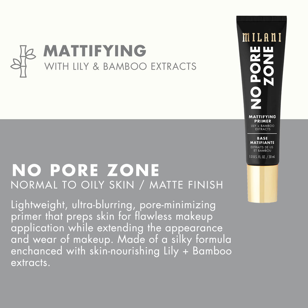 Milani No Pore Zone – SPF30 pour protection solaire lors de l’application.