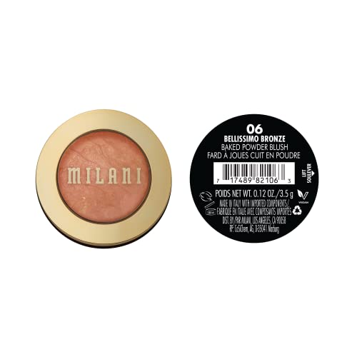 Milani fard cuite au four pêche doré apporte chaleur et lumière légère.