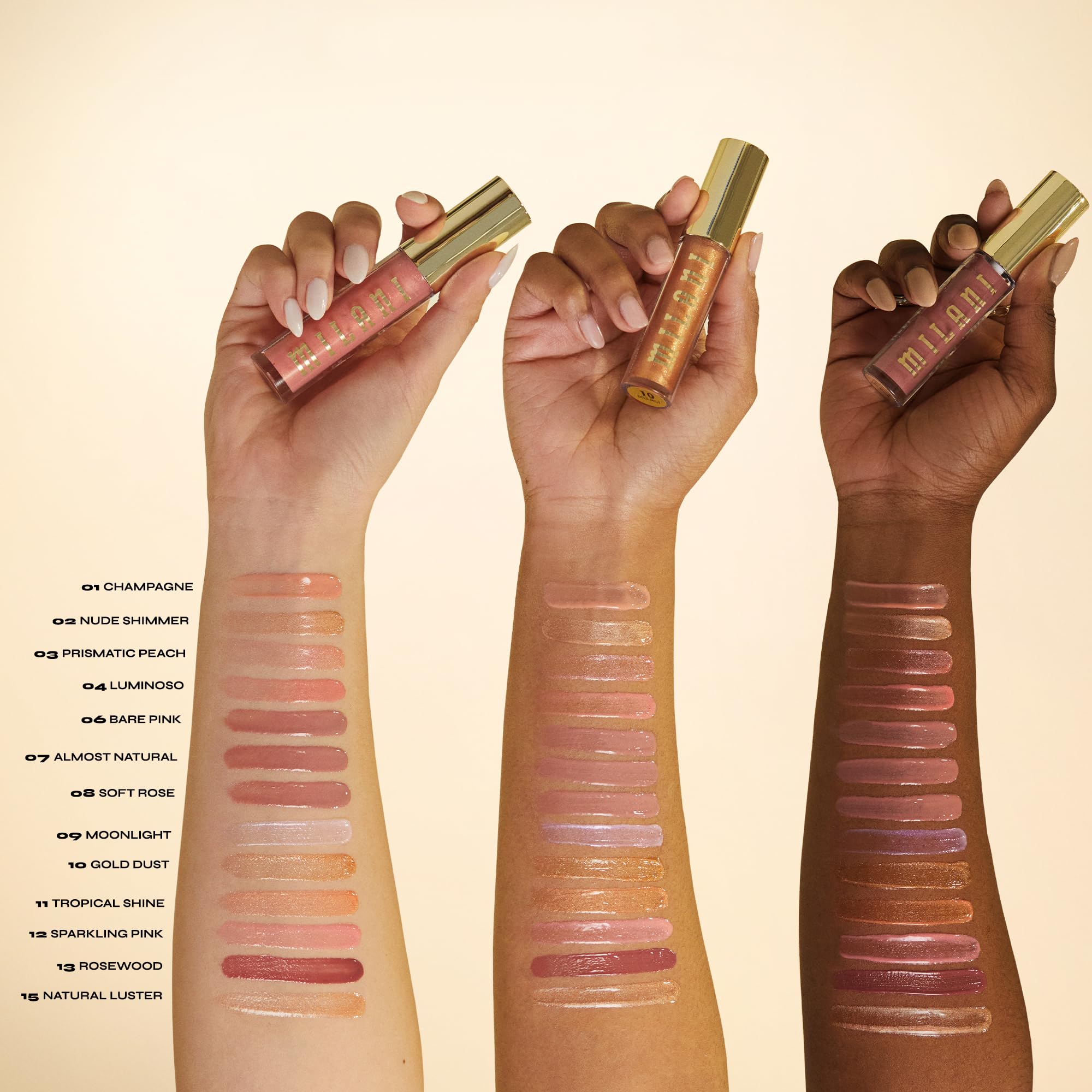 Milani Brillant Lèvres application efficace et précise.