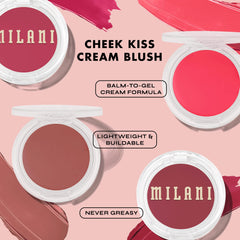 Milani Cheek Kiss Crème Blush – teinte universelle adaptée à tous les tons.