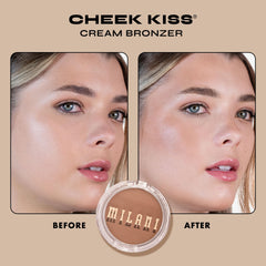 Texture crème légère de Milani Cheek Kiss Crème Bronzer pour estomper facilement.