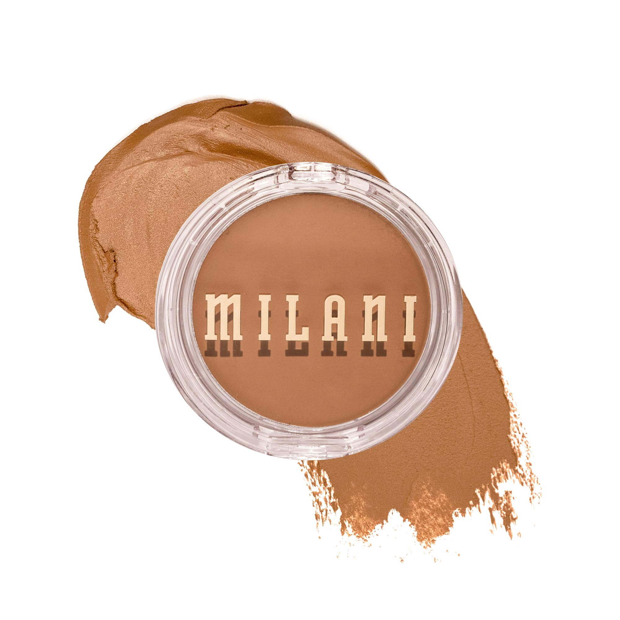 Milani Cheek Kiss Crème Bronzer Spilling Tea, texture soyeuse pour teint sculpté et lumineux.