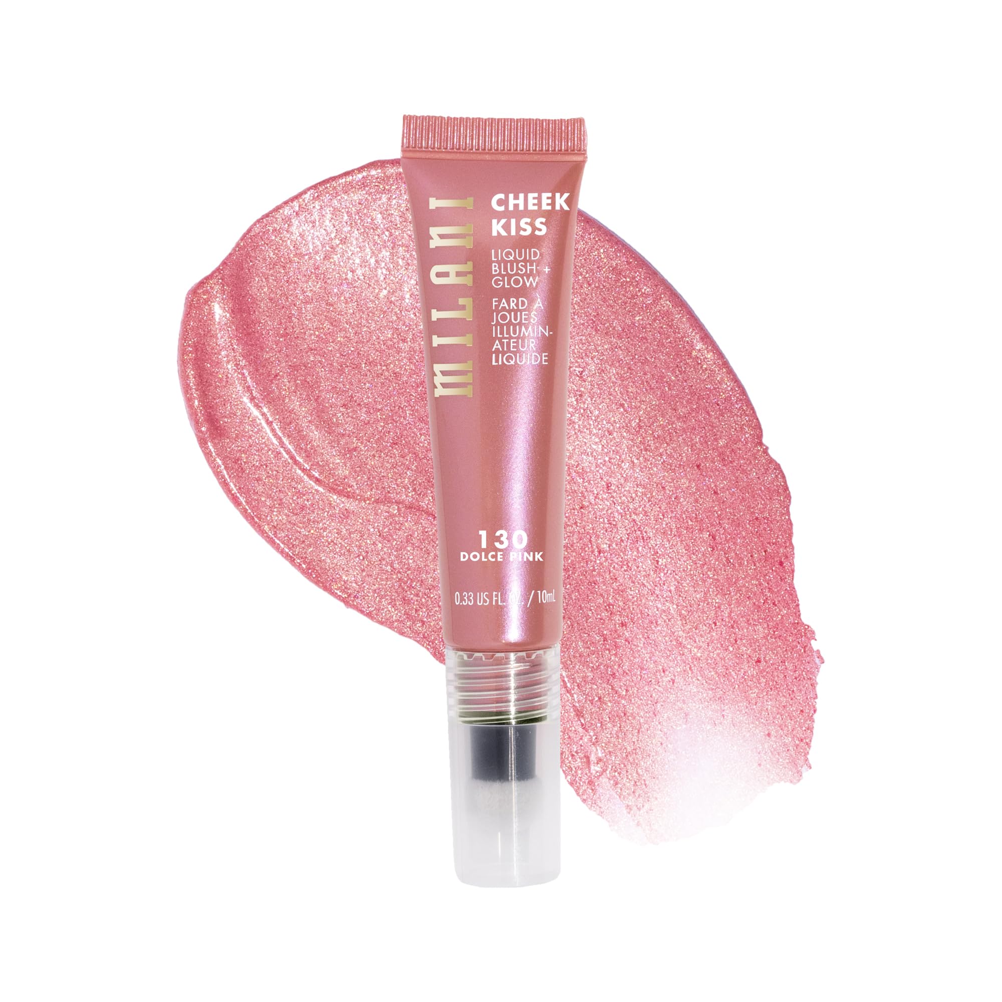 Milani Cheek Kiss: embout coussin pour une application précise et uniforme.