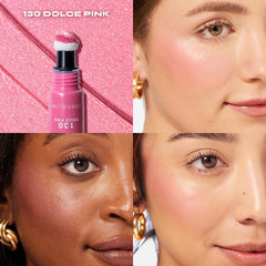 Milani Cheek Kiss: fini lumineux qui flatte la peau pour un éclat naturel.