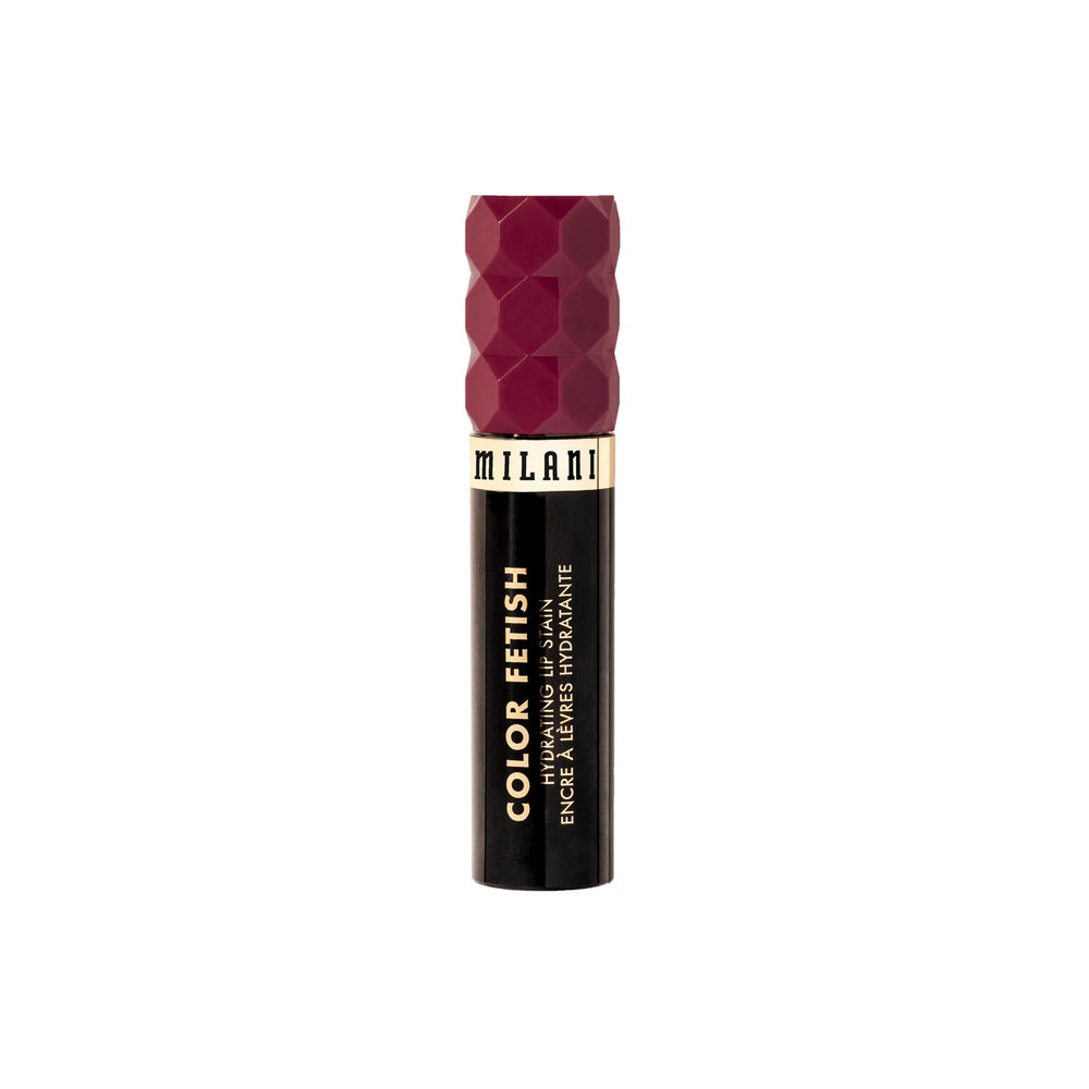 Milani Color Fetish Lip Stain Bitten Berry illustre le passage de gloss e0 semi-matte.
