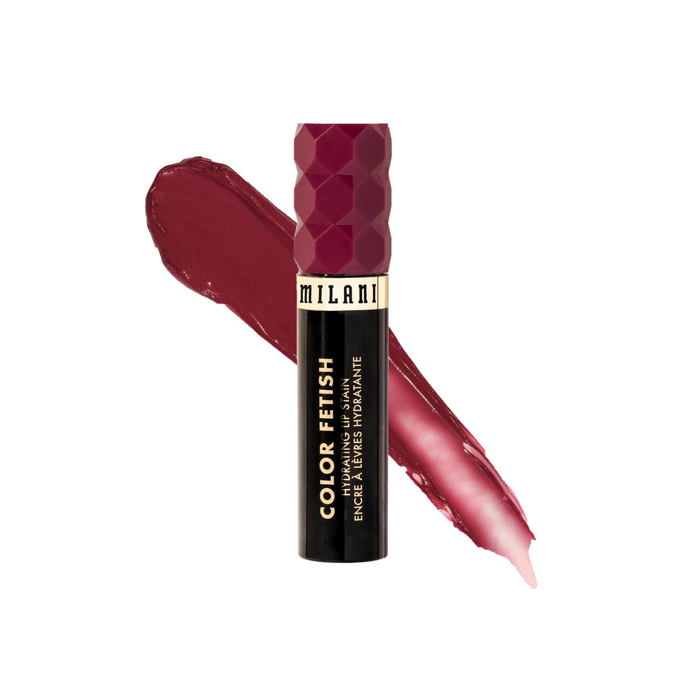 Milani Color Fetish Lip Stain Bitten Berry dans le flacon, texture hydratante et durable.