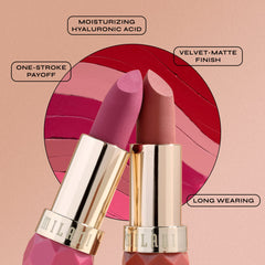 Milani Color Fetish Matte Lipstick Poppy texture matte douce sur les lèvres