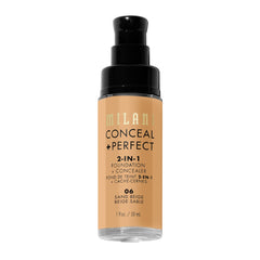 Échantillon de teinte sable Milani Conceal + Perfect pour tester l'harmonie.