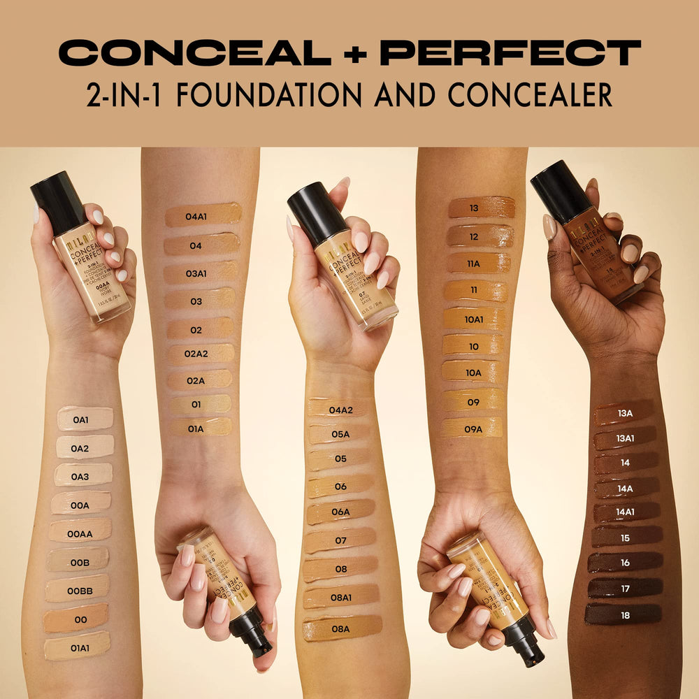 Applicateur précis Milani Conceal + Perfect Espresso pour une application ciblée.