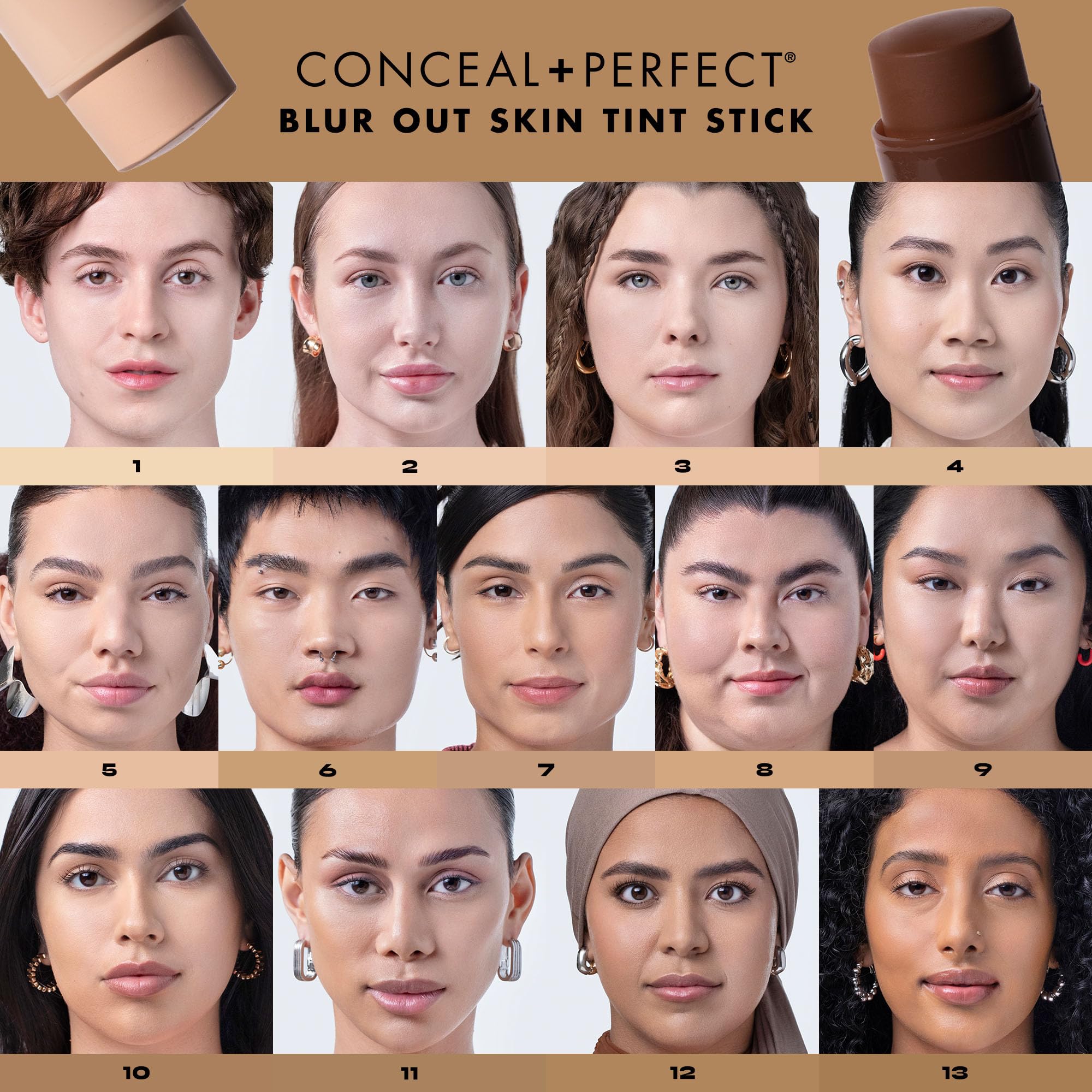 Application facile avec le stick Milani Conceal + Perfect, texture fluide prête à estomper.