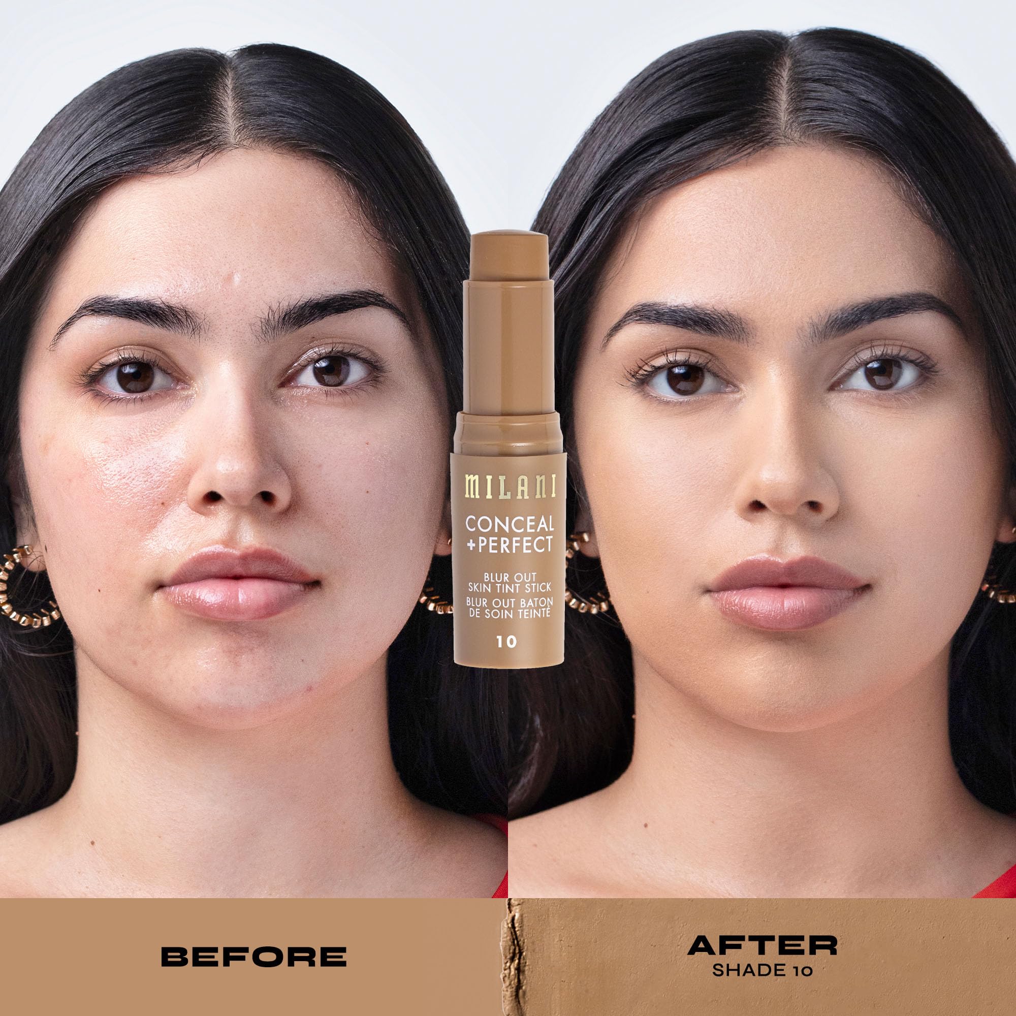 Milani Conceal + Perfect Stick : égalisation du teint et couverture légère modulable.