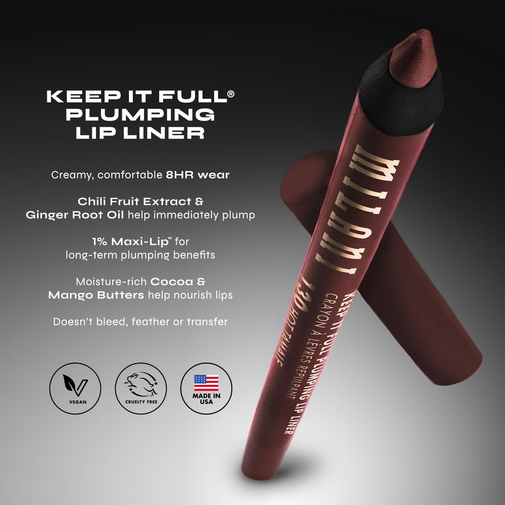 Milani Keep It Full repulpant Hotshot — fini net pour contour parfait.