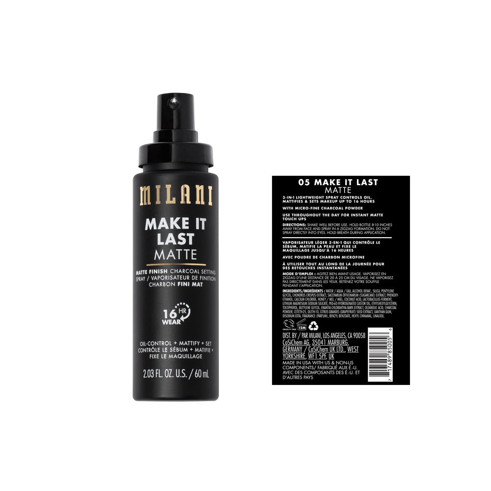 Milani conseils d’utilisation: tenir 8-10 pouces avant d’appliquer.