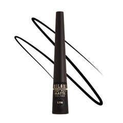Milani Eyeliner Liquide Mat Noir, emballage pratique pour transport quotidien.