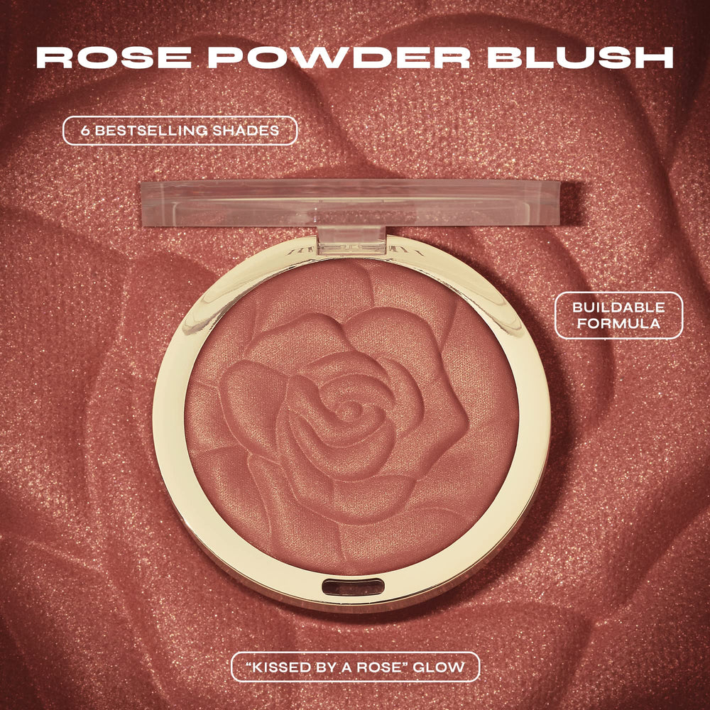 Milani fard rouge Rose, format compact et portable.