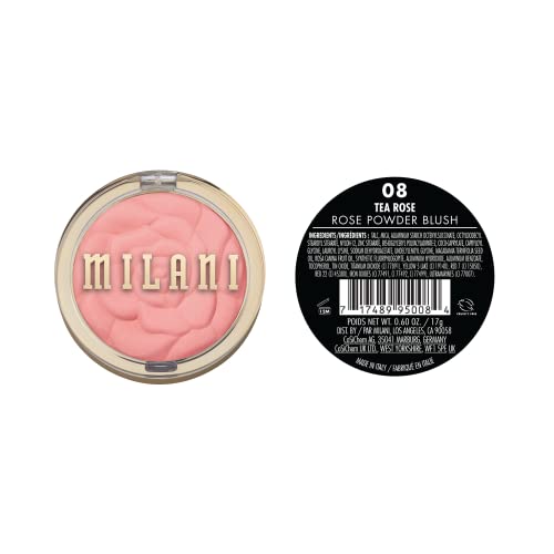 Milani fard joues Rose, fini mat pour un look équilibré.