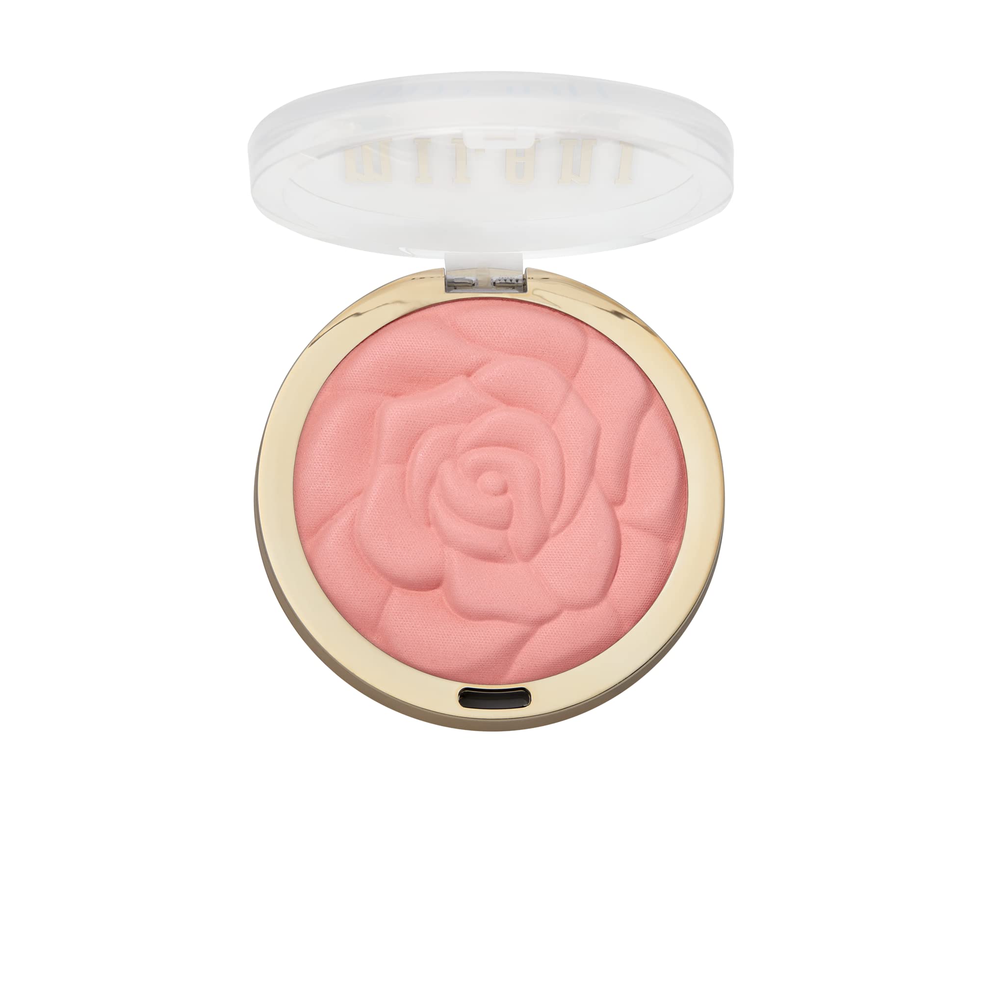 Milani fard rouge Rose, tenue longue durée pour la journée.