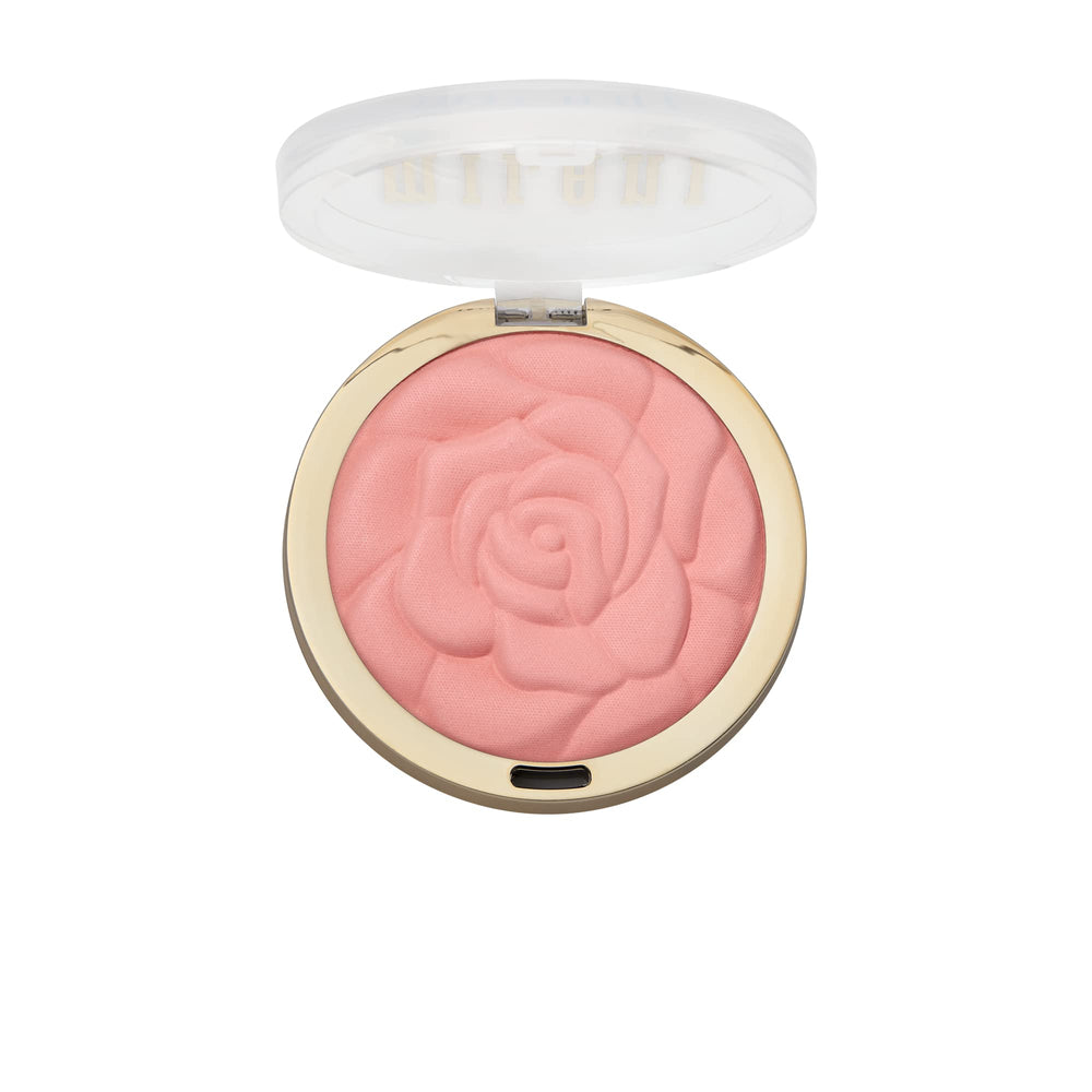Milani fard rouge Rose, tenue longue durée pour la journée.
