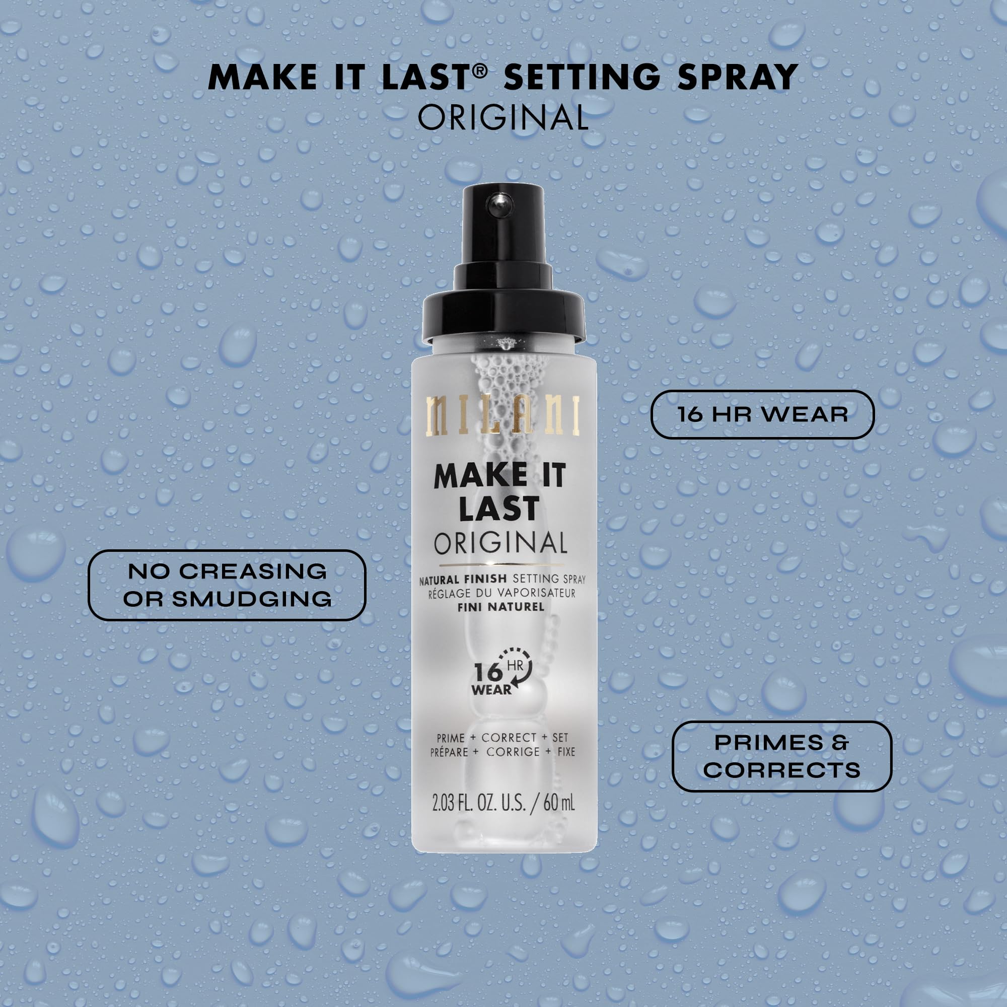 Milani finition naturelle, teint lumineux et naturel.