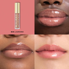Milani brillant à lèvres avec acide hyaluronique et peptides pour nourrir.