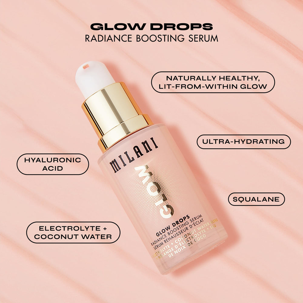 Milani Glow Drops – infusion coco et squalane pour nourrir en douceur.