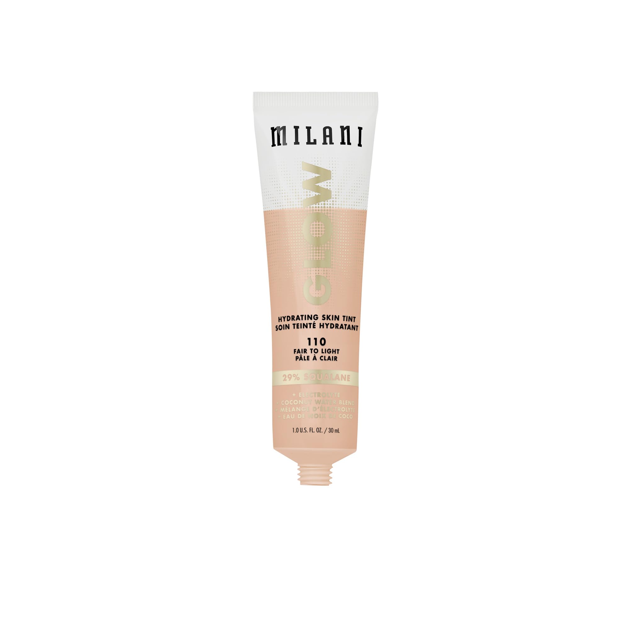 Parfum coco léger du Milani Glow Hydrating Skin Tint pour une sensation fraîche.
