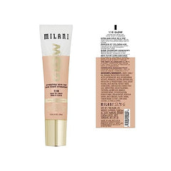 Texture soyeuse du Milani Glow Hydrating Skin Tint qui se fond sur la peau.