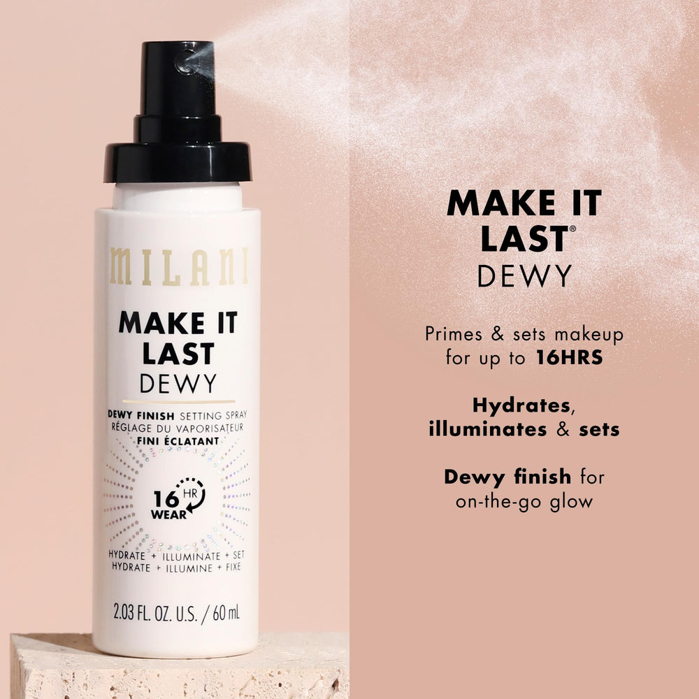 Effet lumineux sur la peau avec Milani Make It Dewy pour un teint frais.
