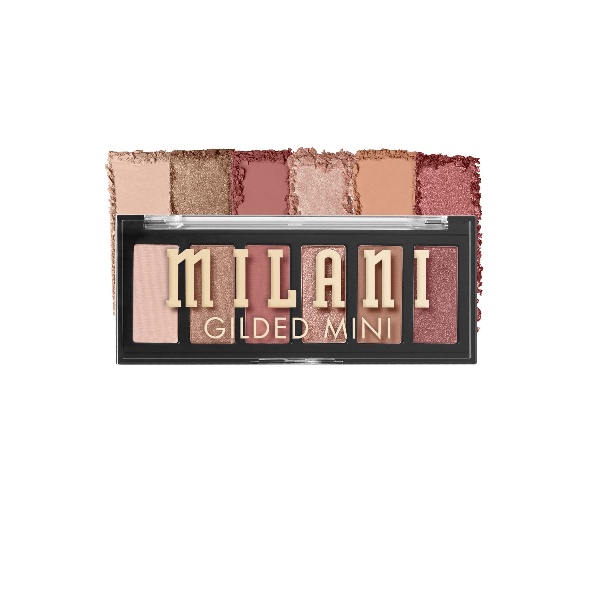 Palette Milani Yeux Mini Gilded C’est Tout Rosé, compacte pour retouches rapides.