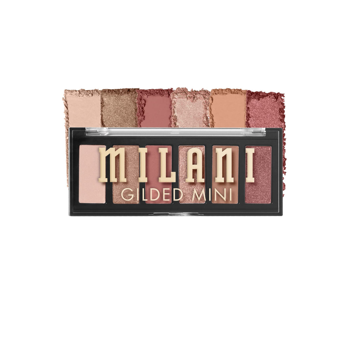 Palette Milani Yeux Mini Gilded C’est Tout Rosé, compacte pour retouches rapides.