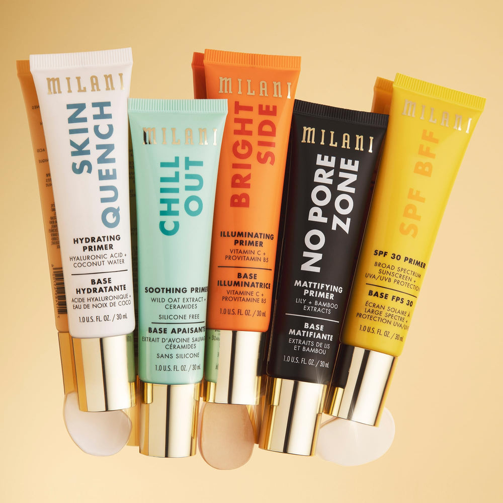 Primer Milani acide hyaluronique et eau de coco, hydratation rafraîchissante.