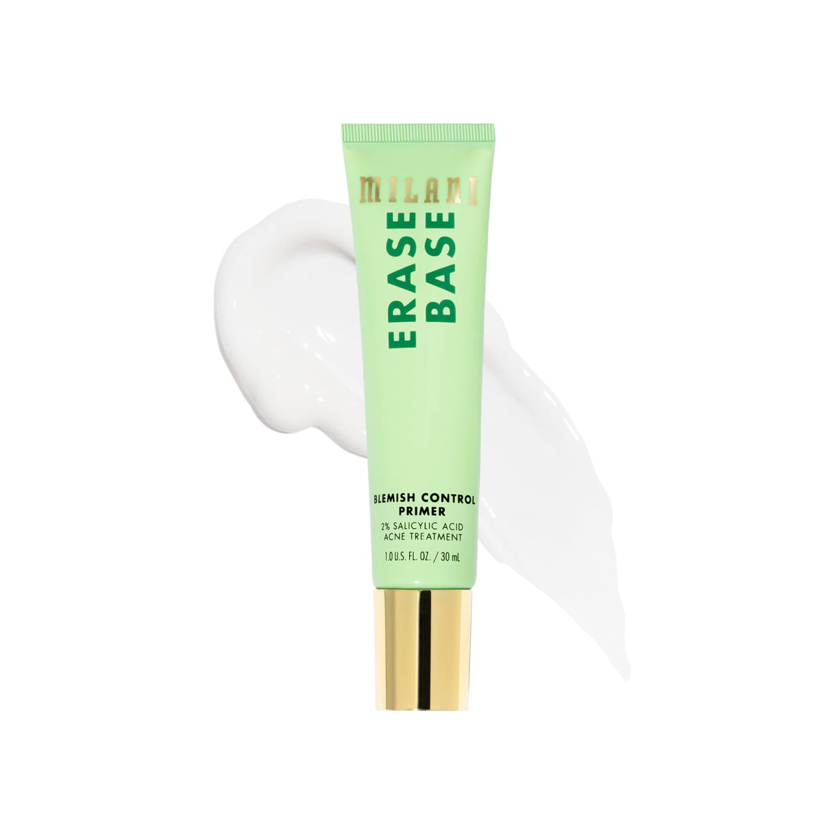 Base de maquillage Milani, flacon visible, aide à lisser les imperfections.