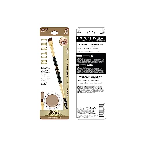 Texture crème Milani Stay Put pour un remplissage léger et naturel des sourcils.