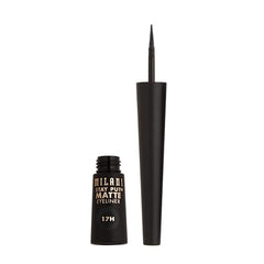 Pinceau précis Milani Stay Put Matte Liquid Liner prêt à l’emploi.