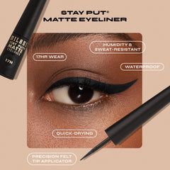 Fini mat et élégant avec Milani Stay Put Matte Liquid Liner.